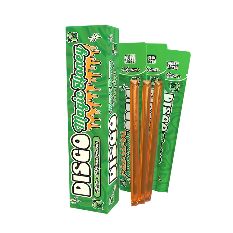 Magic Mushroom Honey Green Apple 3CT Box – Official Product Image Magic Mushroom Honey Green Apple 3CT Box – crisp apple shroom honey packs