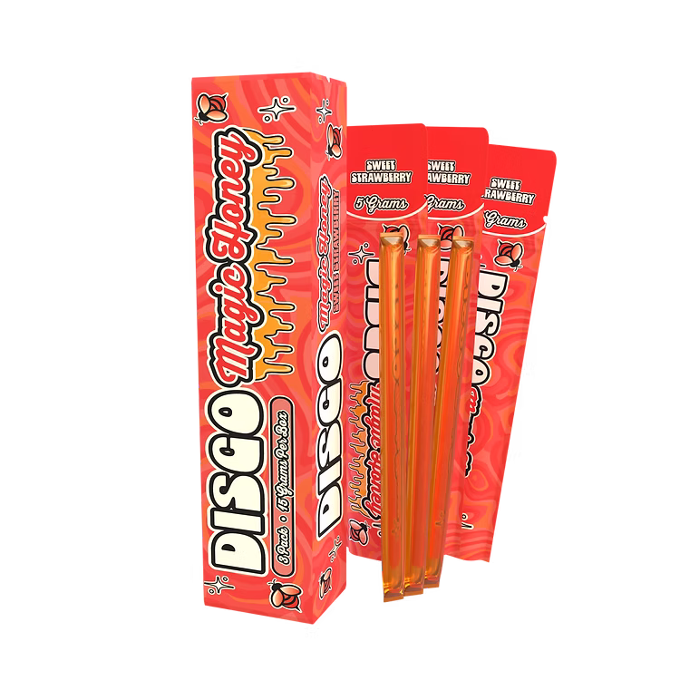 Magic Mushroom Honey Sweet Strawberry 3CT Box – Official Product Image Magic Mushroom Honey Sweet Strawberry 3CT Box – fruity strawberry shroom honey packs