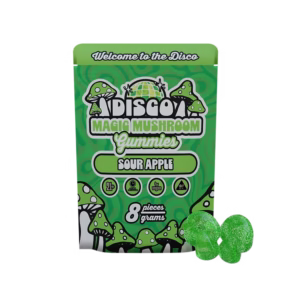 Magic Mushroom Gummies Sour Apple 8CT – tangy apple shroom edibles